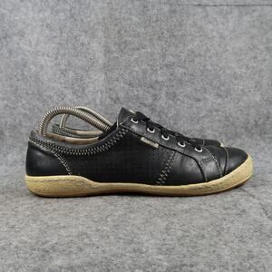 Josef Seibel Shoe Women 39 Casual Sneaker Leather Lifestyle Caspian Oxford Black